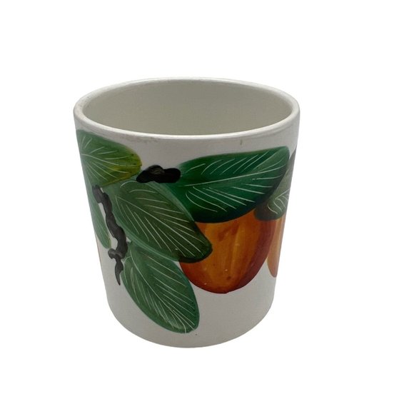 Porcelain Cup Fruit Design Handpainted in Ireland 3" Tall Signed - Picture 2 of 4